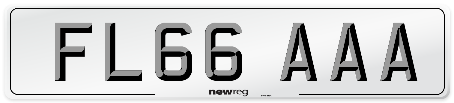 FL66 AAA Number Plate from New Reg